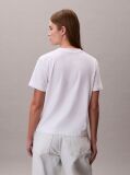 Alb Tricou Cu Monograma Aplicata  Femei
