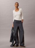 Albastru Pantaloni Din Ripstop Cu Snur Si Genunchi Cu Pense  Femei