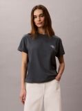Albastru Tricou Boxy Cu Logo Monograma  Femei
