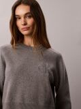 Gri Pulover Din Amestec De Lana Cu Maneci Raglan Si Monograma  Femei