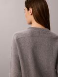 Gri Pulover Din Amestec De Lana Cu Maneci Raglan Si Monograma  Femei