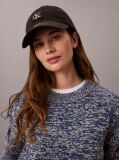 Albastru Pulover Oversize Din Tricot Gros Mouliné Cu Eticheta Cu Monograma  Femei