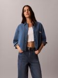 Denim Camasa Cu Croiala Scurta  Femei