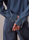 Denim Camasa Cu Croiala Scurta  Femei