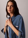 Denim Camasa Cu Croiala Scurta  Femei