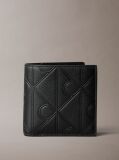 Black Full-Grain Leather RFID Trifold Wallet  Men