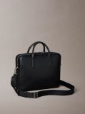 Black Micro Pebble Commuter Bag  Men