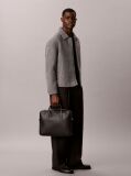 Black Micro Pebble Commuter Bag  Men