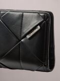 Negru Portofel Pentru Pasaport Cu Logo Si Detaliu Patchwork  Femei