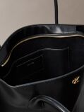 Negru Geanta Tote Cu Logo Monogram Si Accesorii Metalice  Femei