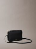 Negru Geanta Tip Camera Cu Logo Monogram Si Accesorii Metalice  Femei