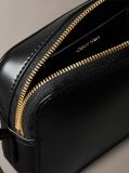 Negru Geanta Tip Camera Cu Logo Monogram Si Accesorii Metalice  Femei