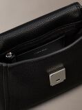 Negru Geanta Crossbody Din Piele Granulata  Femei
