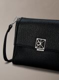 Negru Geanta Crossbody Din Piele Granulata  Femei