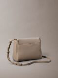 Bej Geanta Crossbody Din Piele Granulata  Femei