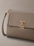 Bej Geanta Crossbody Din Piele Granulata  Femei