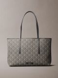 Multi Geanta Tote Din Jacquard Cu Emblema Logo Si Pouch Asortat  Femei