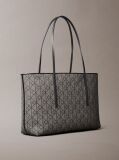 Multi Geanta Tote Din Jacquard Cu Emblema Logo Si Pouch Asortat  Femei