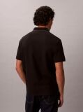 Negru Tricou Polo Din Piqué Cu Borduri Contrastante  Barbati