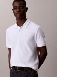 Alb Tricou Polo Din Piqué Cu Borduri Contrastante  Barbati