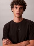 Negru Tricou Slim Din Piqué Elastic Cu Maneca Scurta  Barbati