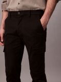 Negru Pantaloni Cargo Slim Elastici  Barbati