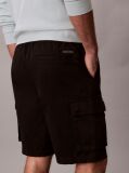 Negru Pantaloni Scurti Cargo Din Bumbac Twill  Barbati