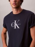 Albastru Tricou Cu Logo Monograma  Barbati