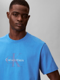 Blue Monogram Logo T-Shirt  Men