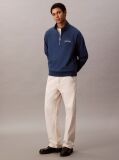 Blue Chain Stitch Logo 1/4 Zip Sweatshirt  Men