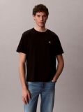 Black Embroidered Monogram Relaxed T-Shirt  Men