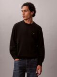 Black Relaxed Cotton Monogram Jumper  Men