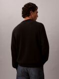 Black Relaxed Cotton Monogram Jumper  Men