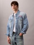 Denim Chain Stitch Logo 90s Trucker Jacket  Men