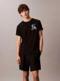 Negru Tricou Cu Logo Grafic  Barbati