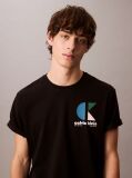 Negru Tricou Cu Logo Grafic  Barbati