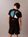 Negru Tricou Cu Logo Grafic  Barbati