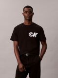 Negru Tricou Clasic Cu Logo Monograma Sport Grafic  Barbati
