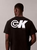 Negru Tricou Clasic Cu Logo Monograma Sport Grafic  Barbati
