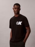 Negru Tricou Clasic Cu Logo Monograma Sport Grafic  Barbati
