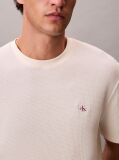 Alb Tricou Clasic Din Material Waffle  Barbati