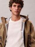 Alb Tricou Clasic Din Material Waffle  Barbati