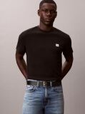 Negru Tricou Clasic Din Material Waffle  Barbati