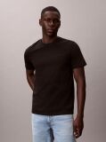 Negru Tricou Clasic Cu Maneci Scurta Si Monograma  Barbati