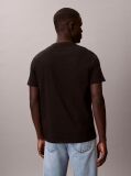 Negru Tricou Clasic Cu Maneci Scurta Si Monograma  Barbati