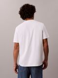Alb Tricou Clasic Cu Maneci Scurta Si Monograma  Barbati