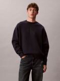 Blue Cotton Blend Monogram Logo Relaxed Sweater  Men