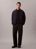 Black Ribbed Cotton Monogram Jumper  Men