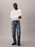 White Ribbed Cotton Monogram Jumper  Men