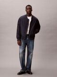 White Ribbed Cotton Monogram Jumper  Men